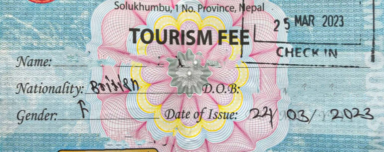 Khumbu Pasang Lhamu Rural Municipality trekking permit for the Everest region in Nepal