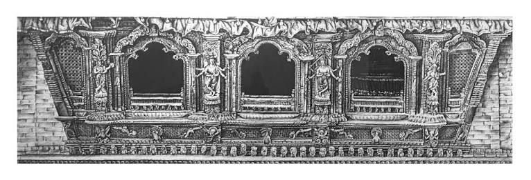 arved sanjhya window at the Kumari Ghar, Kathmandu Durbar Square
